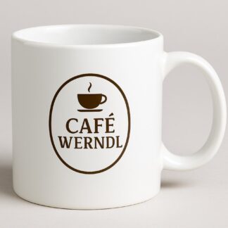 Porzellantasse mit Logo